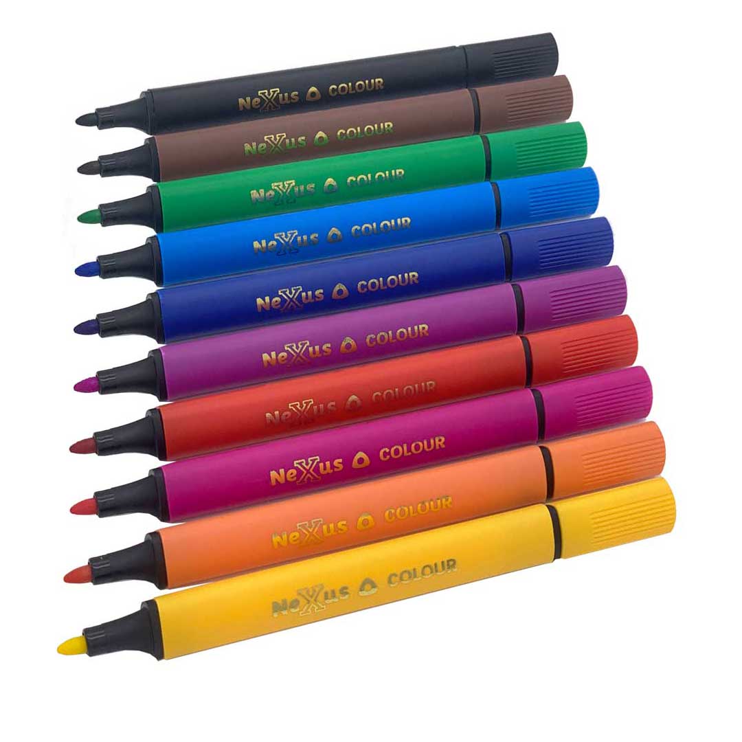 Nexus Triangular Colouring Pens (10 Wallets) - Nexus