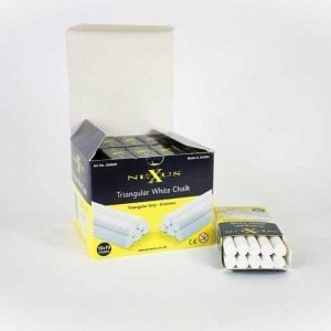 Nexus Triangular Chalks – White (100 Pack)