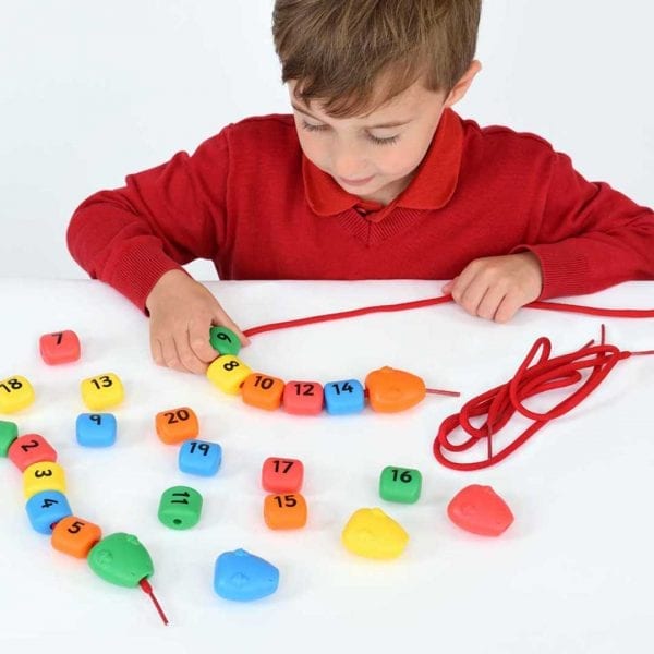 Number Sequencing Bead and String Maths Snakes