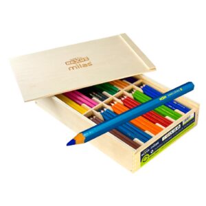 Jumbo Cromo-Colour Pencils (Hexagonal) – 180 in Eco Wooden Tray