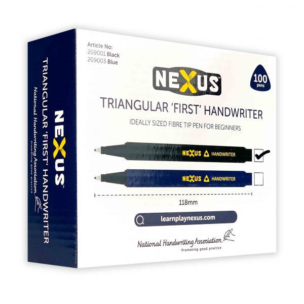 Nexus ‘My First’ Triangular Handwriters Black – 118mm (100 Pack)