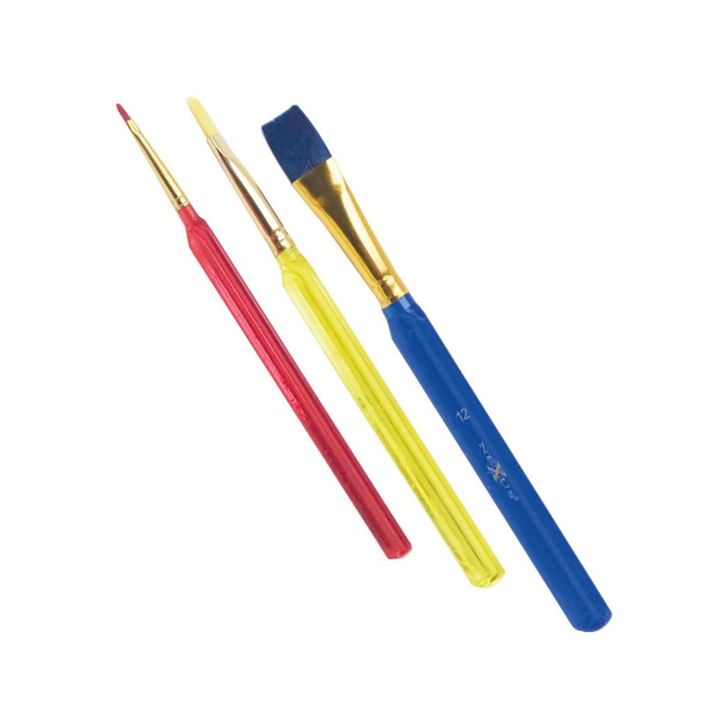 Nexus Triangular Paint Brushes (Flat Ended) Learn Play Nexus
