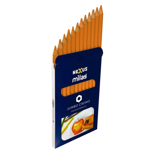 Nexus Jumbo Cromo-Colour Pencils (Hexagonal) 12 x Orange