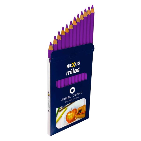 Nexus Jumbo Cromo-Colour Pencils (Hexagonal) 12 x Purple