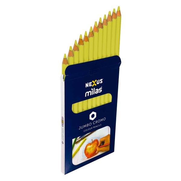 Nexus Jumbo Cromo-Colour Pencils (Hexagonal) 12 x Yellow