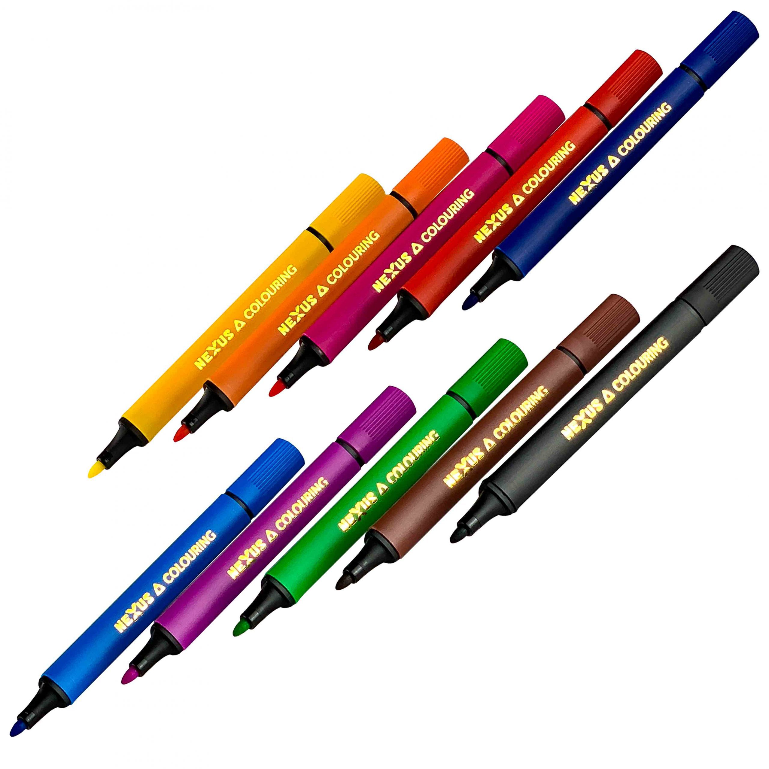 Nexus Triangular Colouring Pens - 10 Wallets - Learn Play Nexus