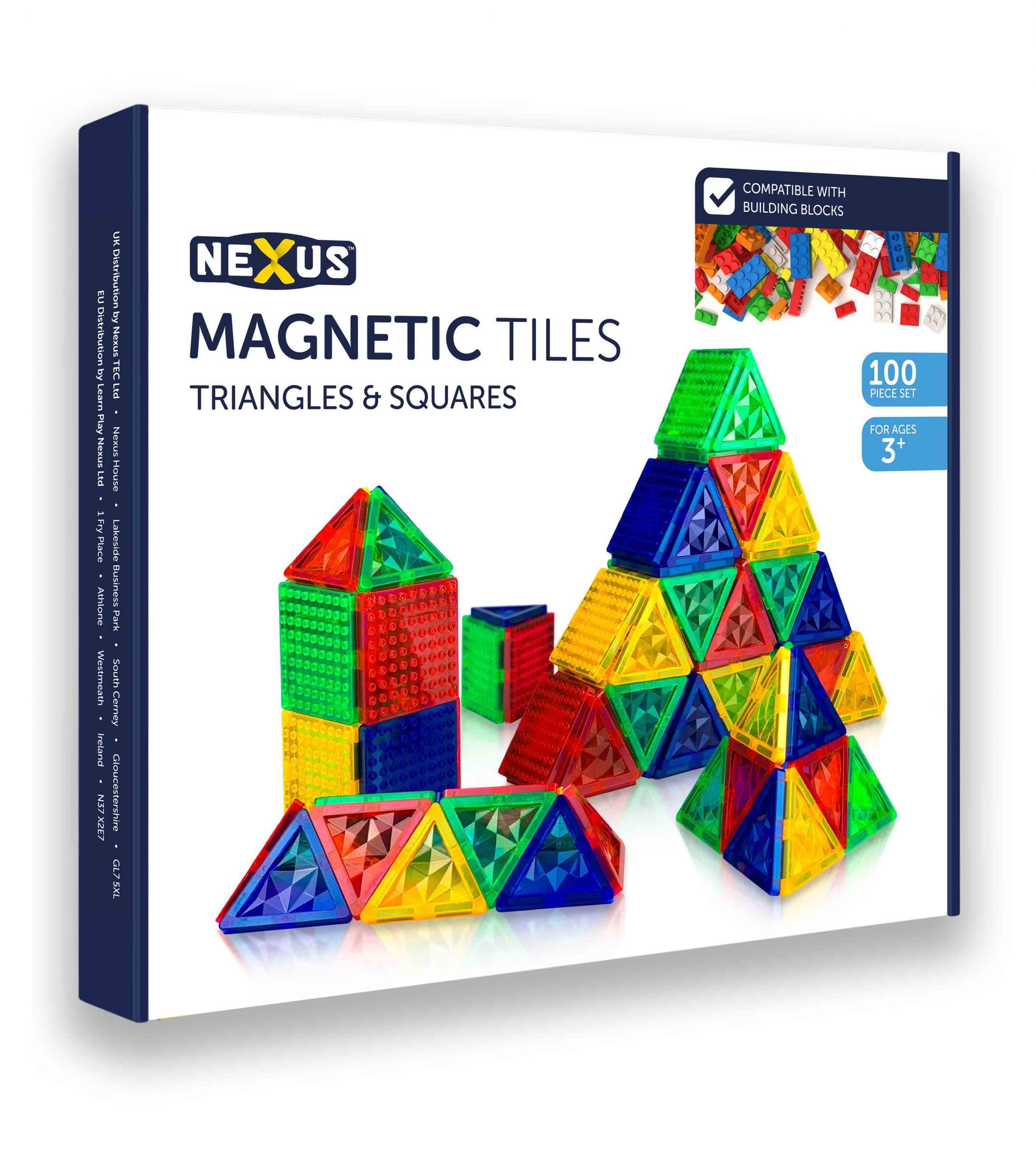 Magnetic Tiles: Triangles & Squares - Learn Play Nexus