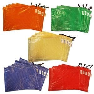 Essential Kit Zipper Bags (26cm x 36cm) 5 Colours
