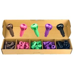 ‘Pegs to’ Range: 50 Wood Pulp Pegs – Brown, Pink, Light Green, Purple, Black