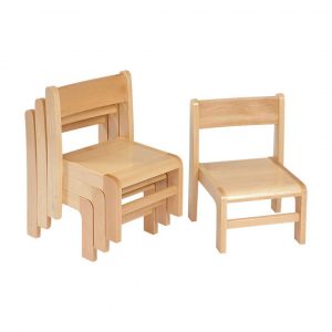 Beech Stacking Chairs 4 Pack