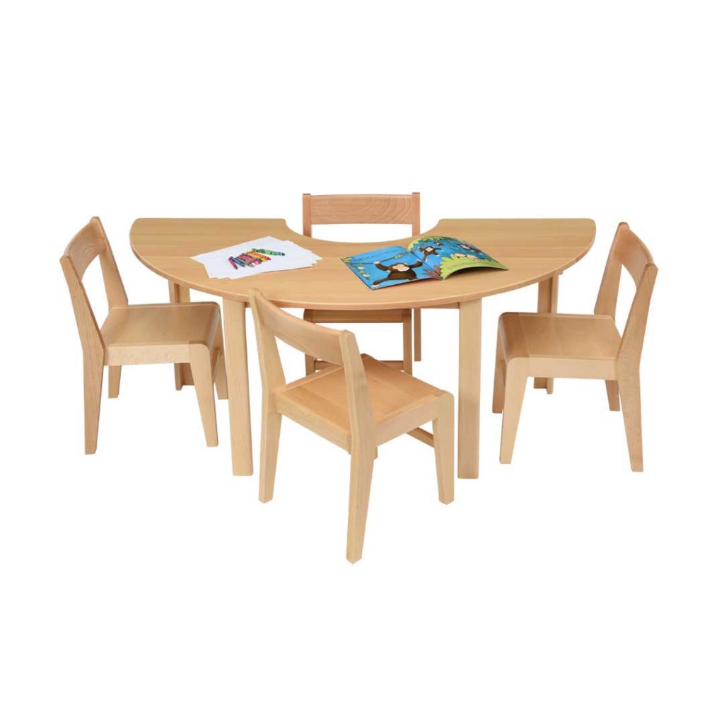 Teachers Horseshoe Table Solid Beech Learn Play Nexus