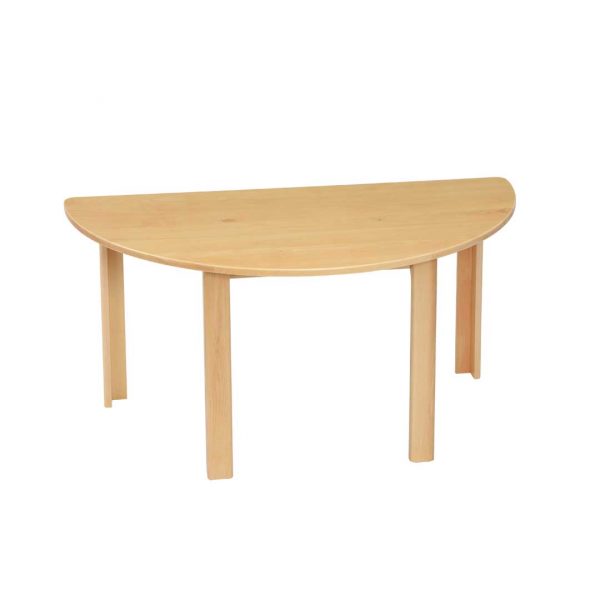 Half Circular Solid Beech Table