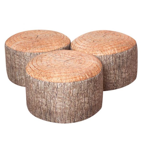 Pack of 3 Learn about Nature Tree Stump Stools