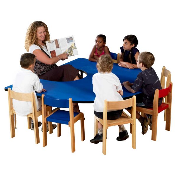 Adjustable Height Horseshoe Table