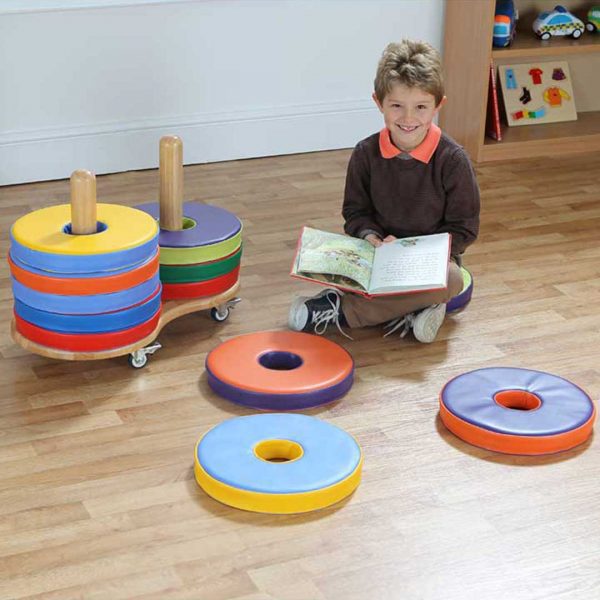 Donut Floor Cushions and Trolley