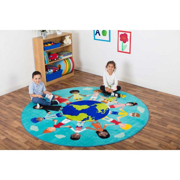 Children of World Circular Carpet 2M Dia