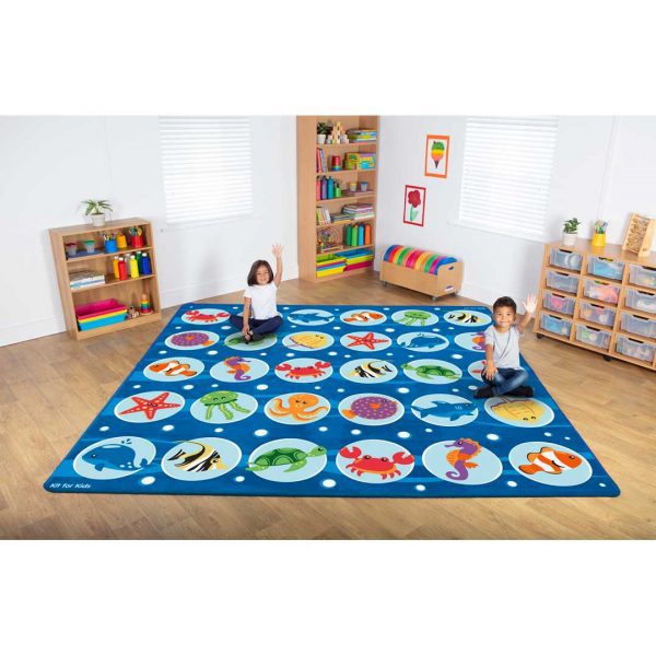 Under The Sea Large Square Carpet – Size 3 x 3 metres
