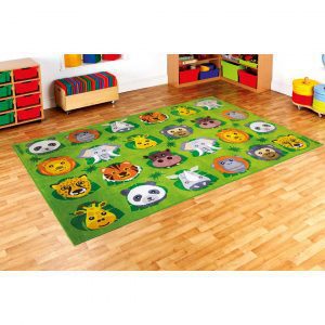 Zoo Conservation Rectangular Placement Carpet Size 3 x 2 metres