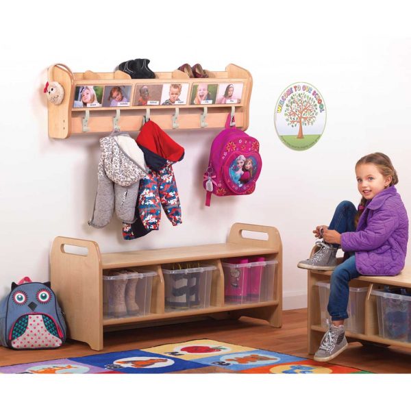 Wall Mounted Cubby Set (Top Cubby plus Bottom Storage)
