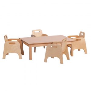 Private: Small Rectangular Table & 4 Sturdy Chairs