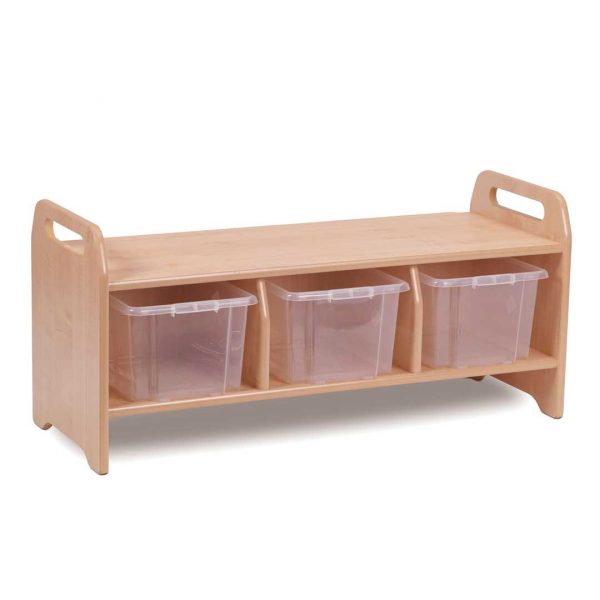 Storage Bench Large with Clear Trays