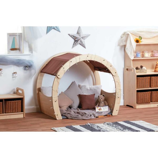 Low level Den Cave Set – Taupe Roof with Basket Store