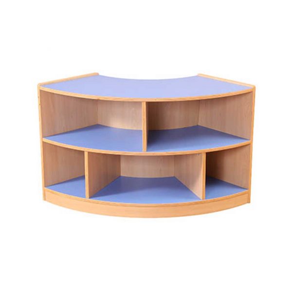 Pastel 2 Shelf Curved Unit Bookcase