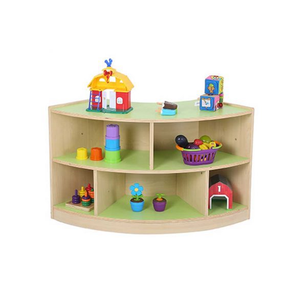 Pastel 2 Shelf Curved Unit Bookcase