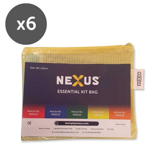 Essential Kit Zipper Bags (18cm x 22cm) Yellow