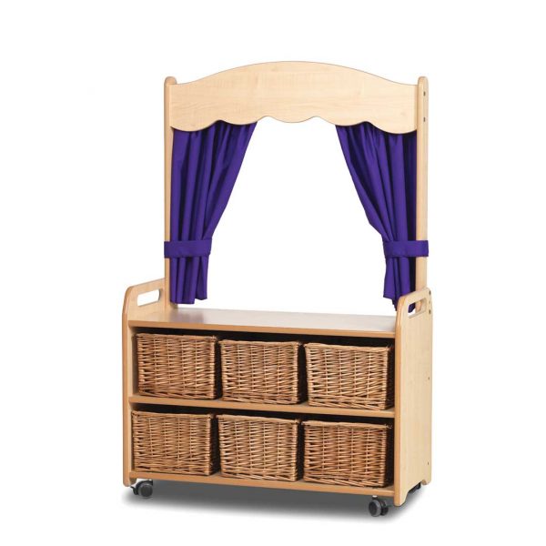 Mobile Tall Unit and Theatre – Wicker Baskets