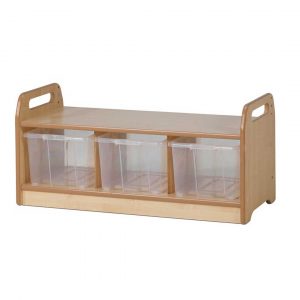 Low Level Storage Bench – Clear Trays