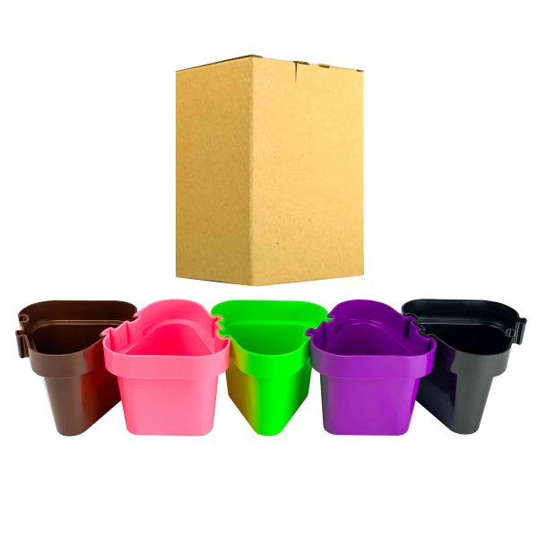 ‘Pegs to’ Range: 5 Pots – Brown, Pink, Light Green, Purple, Black