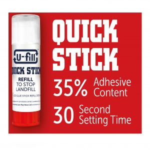 Eco Friendly Glue Sticks - U-fill Blue Glue Sticks