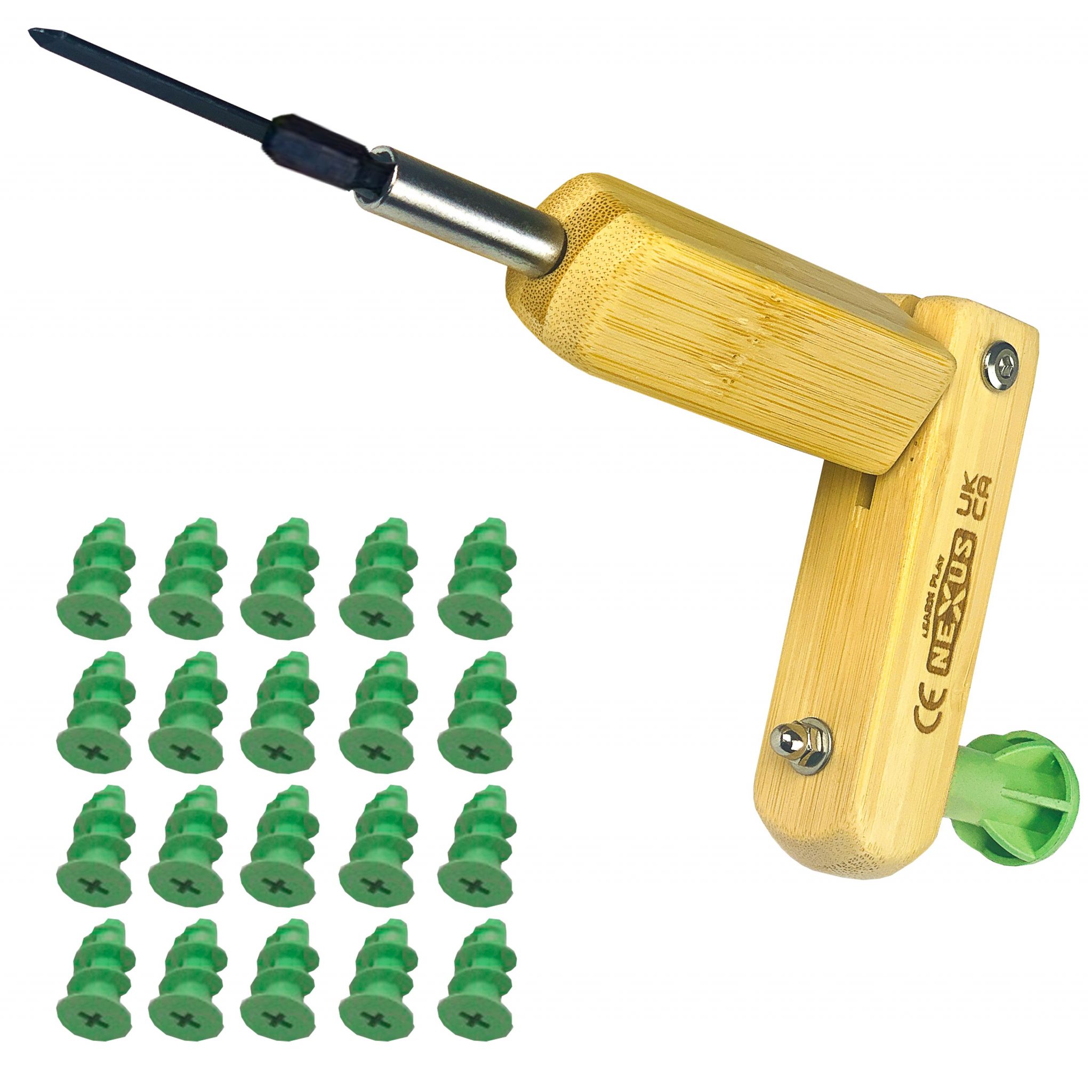 Bamboo Skill Drill 1 Drill, 20 Screws Learn Play Nexus