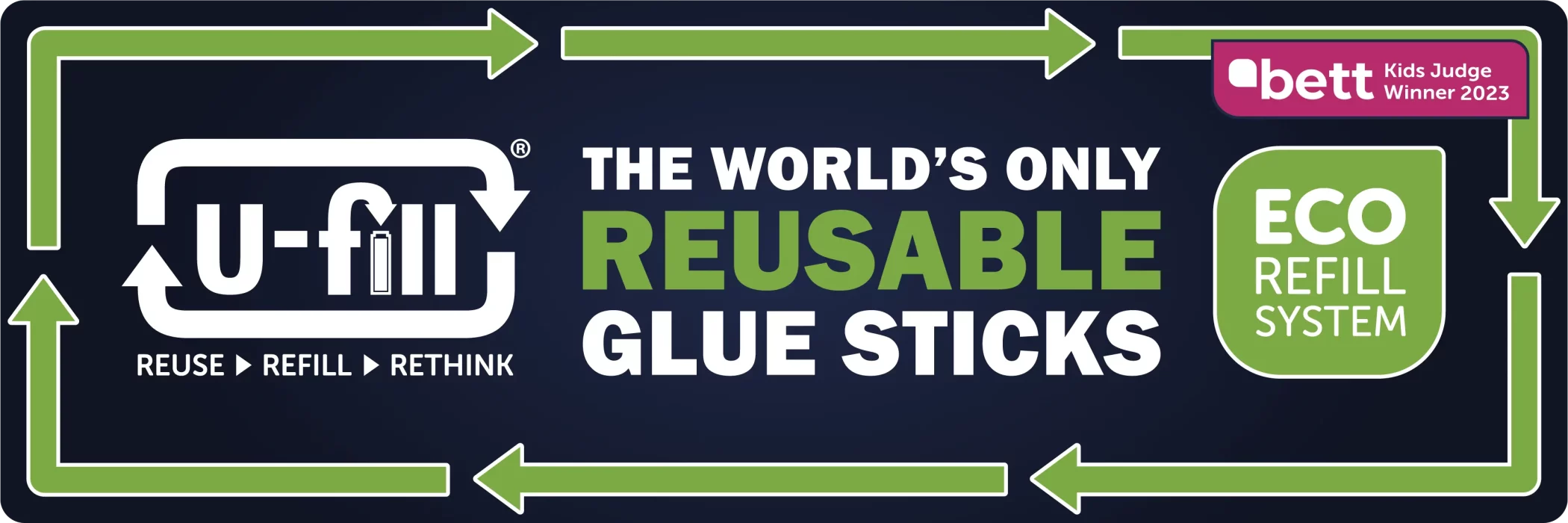 Eco Friendly Glue Sticks - U-fill Blue Glue Sticks