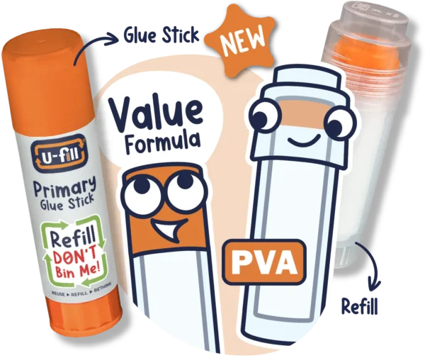 U-fill Primary Stick Character and refill.