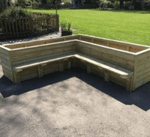 Corner Planter and Bench Corner Planter and Bench