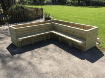 Corner Planter and Bench Corner Planter and Bench