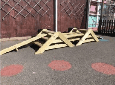 Two A Frame Steps and an Assortment of Decking Lengths Two A Frame Steps and an Assortment of Decking Lengths