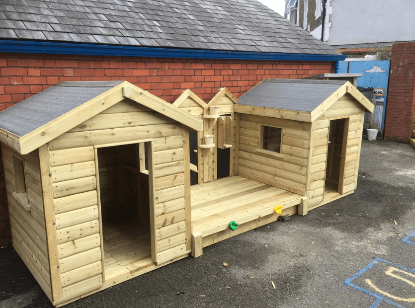 Twin Beach Huts and Sandpit Stage Twin Beach Huts and Sandpit Stage