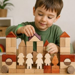 Little Land Wooden Play Tray 56pcs