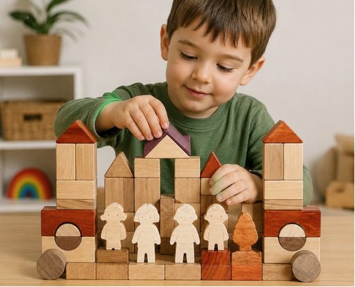 Little Land Wooden Play Tray 56pcs Little Land Wooden Play Tray 56pcs